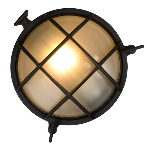 Lucide DUDLEY - Wall light Indoor/Outdoor - Ø 22 cm - 1xE27 - IP65 - Black - detail 1